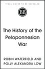 Text: "FINAL COVER TO BE REVEALED", "The History of the Peloponnesian War", Autoren: Robin Waterfield und Polly Alexandra Low. Ein Logo mit "BB".