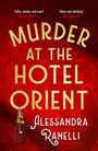 "Murder at the Hotel Orient" von Alessandra Ranelli, rote Tapete, goldener Schlüssel mit Quaste.