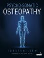Text: "Psycho-Somatic Osteopathy", "Torsten Liem", "Foreword by William H. Devine". 
Illustration: Leuchtende menschliche Figur.