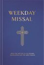 Text: "WEEKDAY MISSAL" oben. Unten: "WITH THE NEW ESV-CE LECTIONARY TRANSLATION AND THE ABBEY PSALMS". Kreuzsymbol in der Mitte.