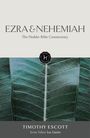 „Ezra & Nehemiah: The Hodder Bible Commentary“, Timothy Escott. Grünes Blattmuster im Hintergrund.