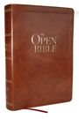 Thomas Nelson: The Open Bible: Read and Discover the Bible for Yourself (NKJV Brown Leathersoft, Red Letter, Comfort Print), Buch