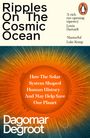 „Ripples On The Cosmic Ocean“, Dagomar Degroot. Illustration von einer Sonne mit Strahlen in Blau und Orange.