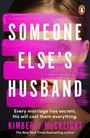Der Text "Someone Else's Husband" ist in Weiß über pinken Pinselstrichen. Darunter kleiner Text und ein Pinguin-Logo oben rechts.