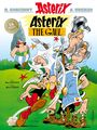 "Asterix the Gaul" Illustration: Asterix schlägt Römer, Obelix hält Hinkelstein. Texte von René Goscinny, Zeichnungen Albert Uderzo.