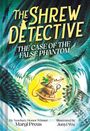 "The Shrew Detective: The Case of the False Phantom." Eine Illustration zeigt eine Spitzmaus mit Lupe in einem Wirbel.