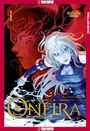 Titel "Oneira", oben "TOKYOPOP", rechts "COVER NOT FINAL". Zwei weibliche Figuren, eine rote, eine mit weißem Haar.