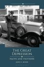"$100 will buy this car. Must have cash. Lost all on the stock market."  
Mann in Anzug lehnt an einem Auto. Buchcover von "The Great Depression".