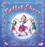 "NOEL STREATFEILD'S Ballet Shoes" steht in verspielten Buchstaben. Drei tanzende Kinder, umrahmt von Ballettschuhen und Schleifen.