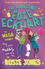 Titel: "THE AMAZING EDIE ECKHART." Bunte Illustration von zwei Kindern mit Büchern, Fußball und Geistern.