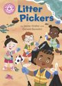 "Litter Pickers", von Jackie Walter und Donald Benedict. Illustration: Kinder sammeln Müll am Strand.