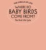 Text in schwarzer Schrift auf rosa Hintergrund: "The Circle of Life - Where Do Baby Birds Come From? The Bird Life Cycle".