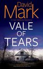 Text: "David Mark, A Sal Delaney Mystery, Vale of Tears." Ein verlassenes, altes Haus vor einem düsteren Himmel.