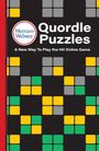 "Quordle Puzzles: A New Way To Play the Hit Online Game" steht auf einem bunten Muster von gelben, grauen und grünen Quadraten.
