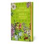 Titel: "Anne of Green Gables - Anne of Avonlea" von L. M. Montgomery. Cover mit bunten Blumen auf grünem Hintergrund.