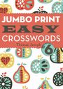 „Jumbo Print Easy Crosswords, Thomas Joseph #6“. Farbenfrohe Fruchtillustrationen in Rot, Gelb, Blau, Grün, Schwarz.