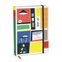 „Olivetti Lettera Journal“ steht auf dem Buchrücken. Bunte, geometrische Muster und Illustrationen auf dem Umschlag.