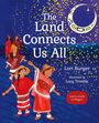 "The Land Connects Us All. Lori Burger, Illustrated by Lucy Trimble. Learn words in Nisga'a."  
Illustration: Menschen in roten Gewändern und ein Mond.