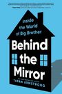 „Behind the Mirror: Inside the World of Big Brother“ von Taran Armstrong. Silhouette eines Hauses auf blauem Hintergrund.