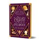 "The Hearth Witch's Guide to Spite & Spellwork" von Kiri Callaghan. Buchcover mit magischen Symbolen und violettem Hintergrund.
