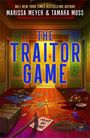 "THE TRAITOR GAME" in großen Buchstaben. Untertitel: "Trust no one". Ein roter Raum mit verstreuten Gegenständen.