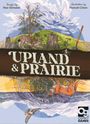 "Upland & Prairie" Design von Peer Sylvester, Illustration von Hannah Cohen. Landschaft mit Luchs und Puma, Osprey Games-Logo.