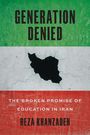 "Generation Denied", "The Broken Promise of Education in Iran", Reza Khanzadeh. Iran-Kontur auf grün-weiß-rotem Hintergrund.