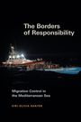 "The Borders of Responsibility"; "Migration Control in the Mediterranean Sea"; "Kiri Olivia Santer". Ein Rettungsboot bei Nacht.