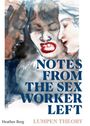 "NOTES FROM THE SEX WORKER LEFT. LUMPEN THEORY. Heather Berg." Aquarell-Illustration mit Gesichtern in blauen und roten Tönen.