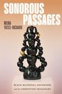 „SONOROUS PASSAGES“ von Meina Yates-Richard. Skulptur aus glänzend schwarzem Material mit mehreren Köpfen.