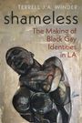 Text: "TERRELL J.A. WINDER shameless The Making of Black Gay Identities in LA." Illustration eines zusammengerollten Körpers.