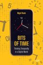 "Bits of Time: Thinking Temporally in a Digital World" von Nigel Raab. Gelbe Hintergrunduhr mit Ziffern.