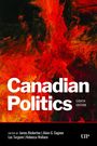 „Canadian Politics“, „Eighth Edition“. Autoren: James Bickerton, Alain-G. Gagnon, Luc Turgeon, Rebecca Wallace. Rote abstrakte Kunst.
