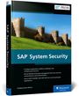 „SAP System Security“ oben ein Schloss mit blauen Himmel. Autor: Pradeep Kumar Mishra. Verleger: Rheinwerk Publishing.