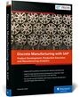 „Discrete Manufacturing with SAP“, ein Buchcover mit rotierenden Maschinenteilen und SAP Press-Logo.
