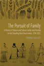 "The Pursuit of Family: A History of Dakota and Lakota Family and Kinship on the Standing Rock Reservation, 1794–2022."

Im Hintergrund sind Federn und Zeichnungen von Menschen in traditionellen Kleidern zu sehen.