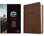 New Living Translation: NLT the One Year Bible for Men (Leatherlike, Rustic Brown Mountain), Buch