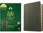 : NLT Life Application Study Bible, Third Edition (Red Letter, Genuine Leather, Olive Green, Indexed), Buch