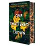 „ONE SHATTERED CROWN“ von Rebecca Zanetti. Gelbe Blumen, grüne Blätter, und Kürbis im Hintergrund.