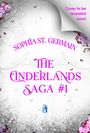 „Cover to be revealed soon“, „Sophia St. Germain“, „The Cinderlands Saga #1“. Blass blühende Zweige, fallende Blütenblätter.