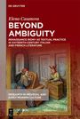 Elena Casanova, "BEYOND AMBIGUITY", Renaissance irony in Italian and French literature; gemalte Szene mit zwei Figuren.