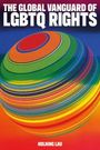Text: "The Global Vanguard of LGBTQ Rights" und "Holning Lau". Bunte, gestreifte Kugel auf blauem Hintergrund.