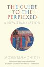"The Guide to the Perplexed: A New Translation" von Moses Maimonides. Illustration mit einer Gruppe in mittelalterlicher Kleidung.