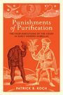 „Punishments of Purification“ – Illustration: Zwei Figuren mit Pflanzen; Mond und Sterne oben. Patrick B. Koch.