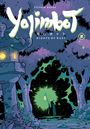Titel: "Yojimbot"; Text: "SYLVAIN REPOS", "NIGHTS OF RUST". Illustration: Dunkler Wald, Person mit Laterne und Hut.