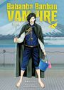 "Babanba Banban Vampire Vol. 1." Eine Figur mit schwarzem Umhang, Besen und Eimer steht vor einer Winterlandschaft.