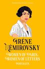 „Translated by Christine Gutman“. 
Irène Némirovsky, Women of Paris, Portraits. 
Illustration einer Frau auf gelbem Hintergrund.