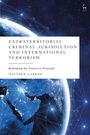 "EXTRATERRITORIAL CRIMINAL JURISDICTION AND INTERNATIONAL TERRORISM" oben, darunter ein Globus mit Netzstruktur.