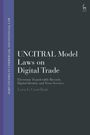 Buchtitel: "UNCITRAL Model Laws on Digital Trade" von Luca G. Castellani. Dunkelblaues Cover, schlichtes Design.