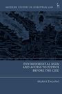 "MODERN STUDIES IN EUROPEAN LAW. ENVIRONMENTAL NGOs AND ACCESS TO JUSTICE BEFORE THE CJEU. MARIO PAGANO." Historische Karte im Hintergrund.